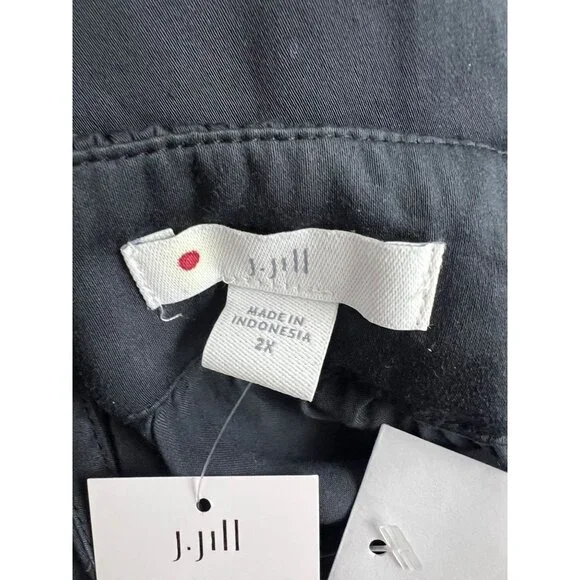 J. Jill NWT 2X Black Halter Dress Beaded Strap Sleeveless Shift Knee Length - Picture 7 of 10